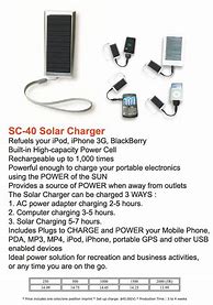 Image result for Solar Powered Cell Phone Charger