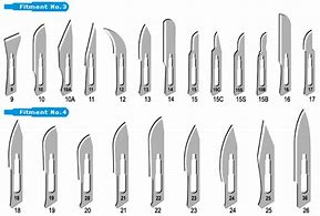 Image result for Scalpel Blade Numbers