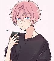 Image result for Anime Boy with Pink Eyes