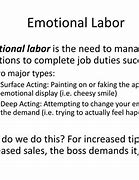 Image result for Types of Emotional Labor