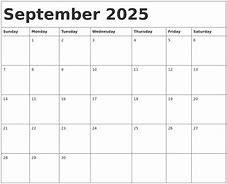Image result for September 2025 Calendar