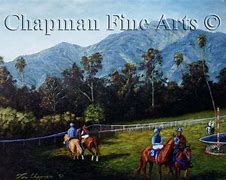 Image result for Oil Painting of Santa Anita Race Track