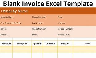 Image result for Simple Blank Invoice Template