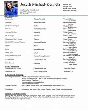 Image result for Basic Acting Resume