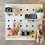 Image result for Wood Pegboard Wall