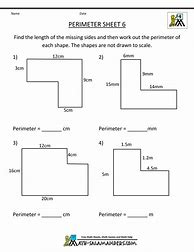 Image result for Area and Perimeter Worksheets 6th Grade