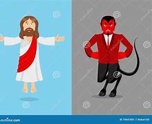 Image result for God and the Devil Cartoons