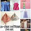 Image result for Free Sewing Patterns for Kids