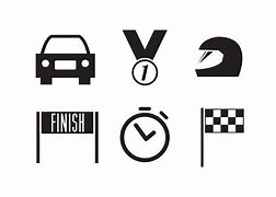 Image result for Black and White Racing Icon