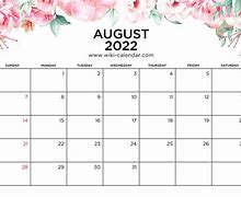 Image result for August 22 Calendar