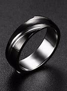 Image result for Black Stainless Steel Rings for Men