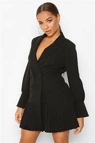 Image result for Pleated Blazer Dress