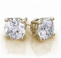 Image result for Yellow Gold Diamond Earrings