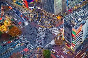 Image result for Shibuya Crossing From Above