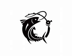 Image result for Fish Hook Silhouette Decals