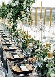 Image result for Black and Gold Wedding Reception