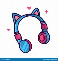 Image result for Cat Ear Headphones Art