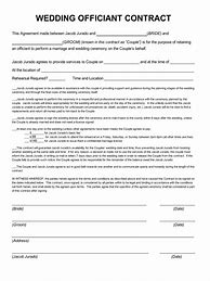 Image result for Wedding Officiant Contract Template