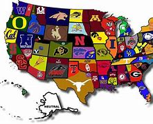 Image result for Map of All College Football Teams