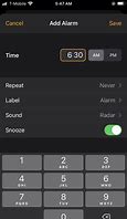 Image result for iPhone Alarm Clock Screen