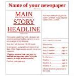 Image result for Blank Newspaper Article