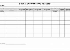 Image result for Document Control Form Template