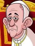 Image result for Cartoon of Pope Francis