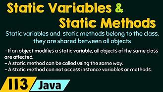 Image result for Static Variable Java Example