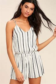 Image result for Black White Striped Dress and Romper