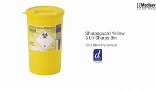 Image result for Sharpsguard Yellow 5 LTR Sharps Bin