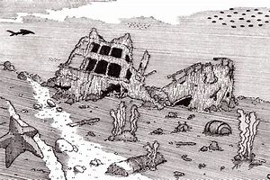 Image result for Sunken Ship Drawing