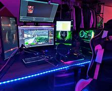 Image result for 4 Monitor Computer Desk