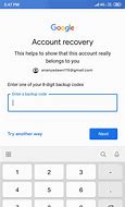 Image result for Google Recovery Code