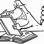 Image result for Cartoon Characters Reading a Book Coloring Pages