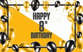 Image result for Birthday 8 Gold