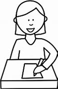 Image result for Kids Writing Clip Art Black and White