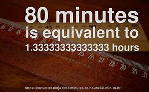 Image result for How Long Is 80 Minutes