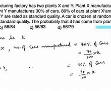 Image result for A Car Manufacturing Company Has Two Plants