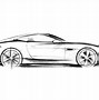 Image result for Drawing of Jaguar Car