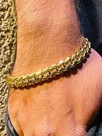 Image result for Mens 10mm Cuban Link Bracelet