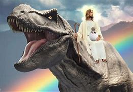 Image result for Jesus with Dinosaurs