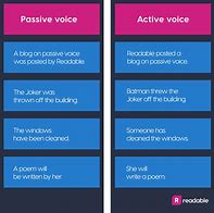 Image result for Passive Voice in Writing