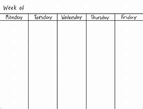 Image result for Blank Week Calendar Printable