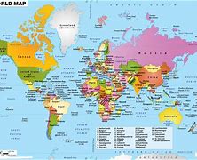 Image result for World Map with Countries and States