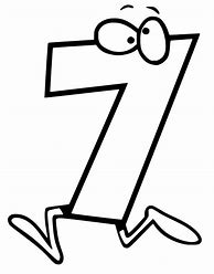 Image result for Number Seven Drawing to Colour