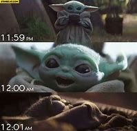 Image result for Baby Yoda Sleeping Meme