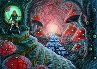 Image result for Trippy Alice in Wonderland Paintings