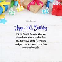 Image result for 55 Birthday Wishes