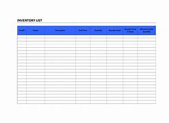 Image result for Blank Inventory Checklist Template