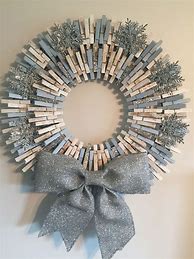 Image result for Clothes Pin Wreath Christmas